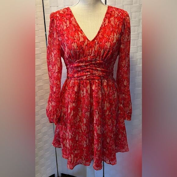 SHEIN pink Long sleeve spring dress Size 4 - Picture 4 of 8